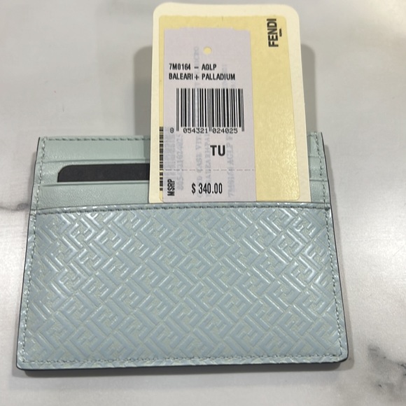 Fendi Logo Print Leather Card Case - Picture 3 of 3